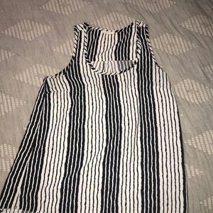 Black white striped tank top